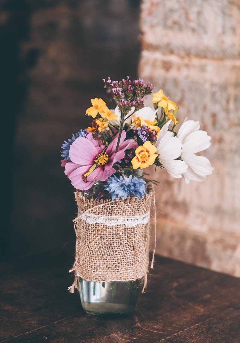 Flowers in a Mason Jar