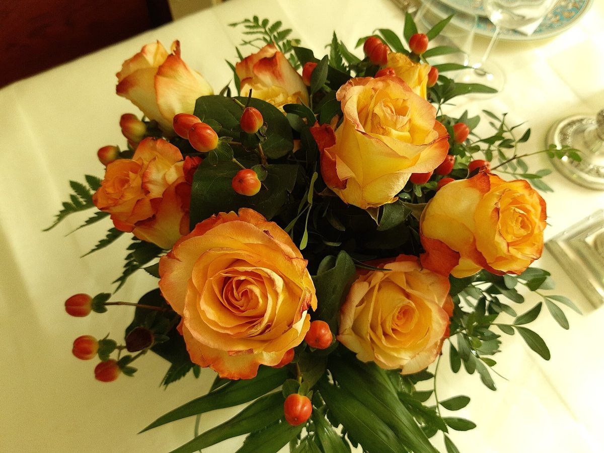Orange & Yellow Roses