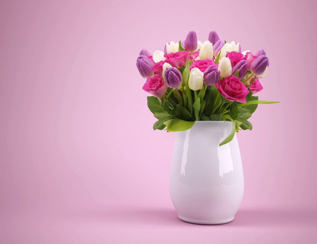 Pink Tulip Vase